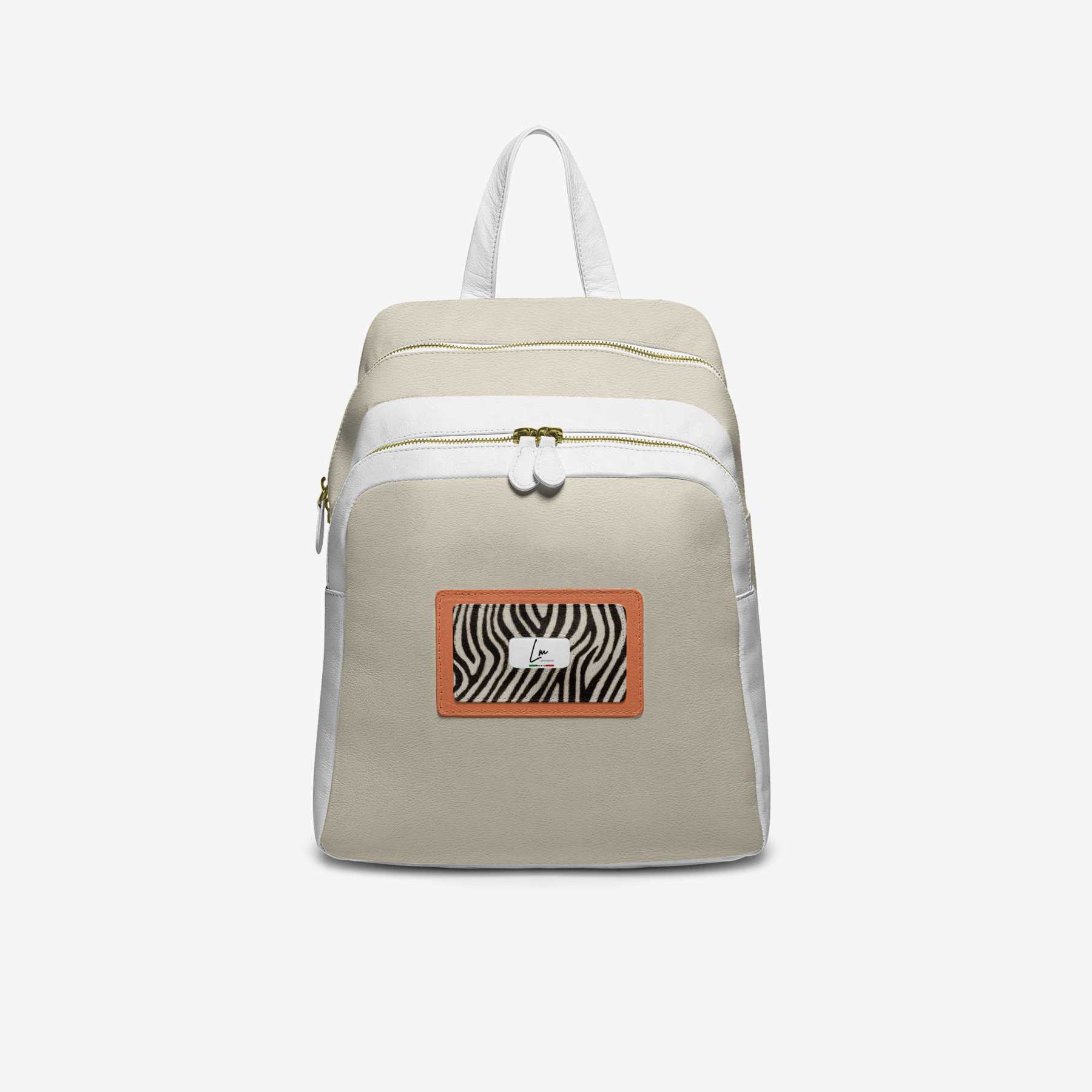DESIGNER LUXE BAG 002-A (DOUBLE ZIP LUXE LARGE BACKPACK)